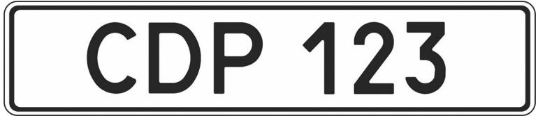 Знаки для автомобілів голів дипломатичних представництв