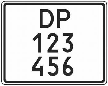 Знаки для мотоциклів,  моторолерів,  квадроциклів,  трициклів та інших прирівняних до них транспортних засобів членів дипломатичного персоналу представництв,  консульств та інших міжнародних організацій, які  користуються повним та частковим імунітетом
