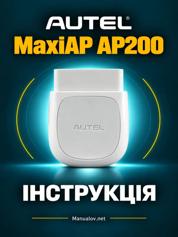 Autel MaxiAP AP200. Інструкція користувача англійською