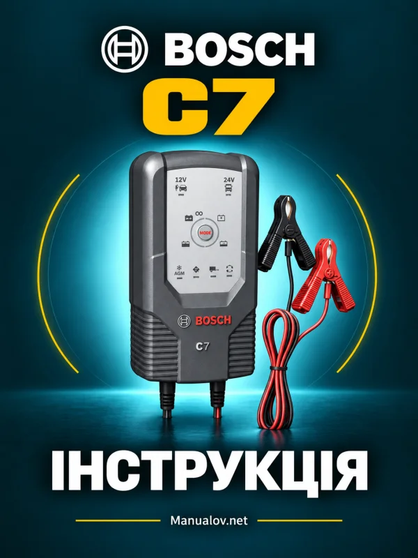 Bosch C7. Інструкція зарядного пристрою англійською (AU/NZ)
