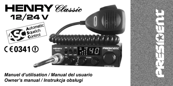 President Henry ASC Classic 12/24 V — інструкція польською та англійською