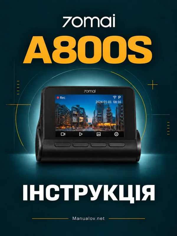 70mai A800S (A800S-1). Інструкція українською