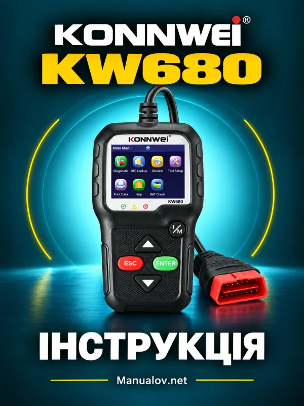 KONNWEI KW680. Інструкція OBD2-сканера: помилки, параметри та оновлення