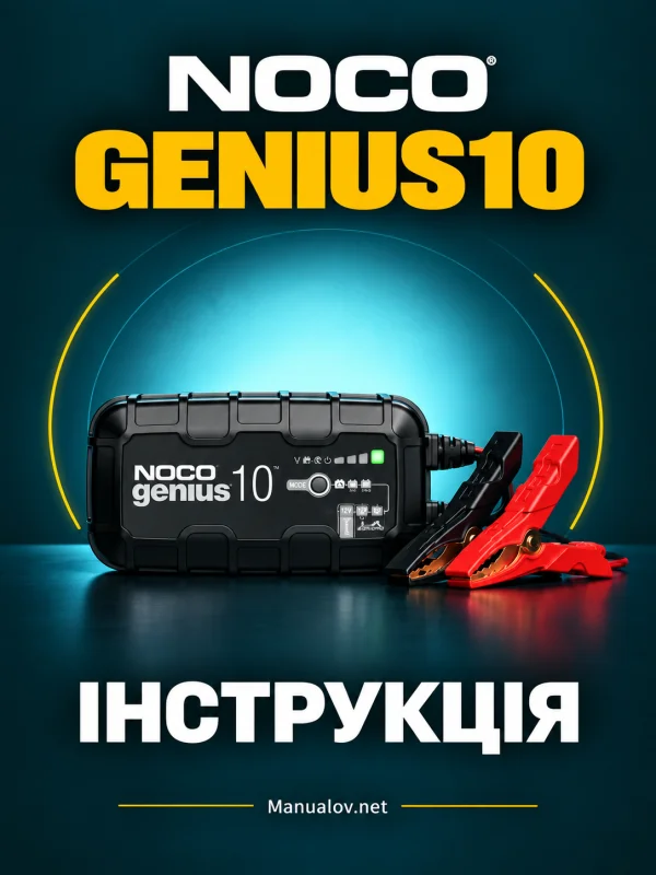 NOCO GENIUS10. Інструкція зарядного пристрою (NA, англійська та інші мови)