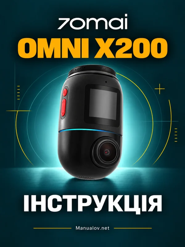 70mai Omni X200. Інструкція з українським розділом