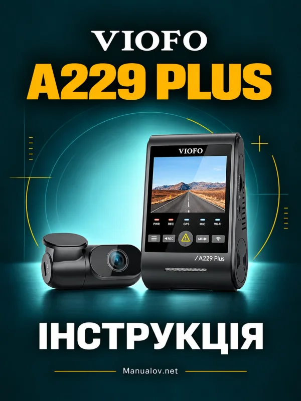 VIOFO A229 Plus. Інструкція користувача англійською