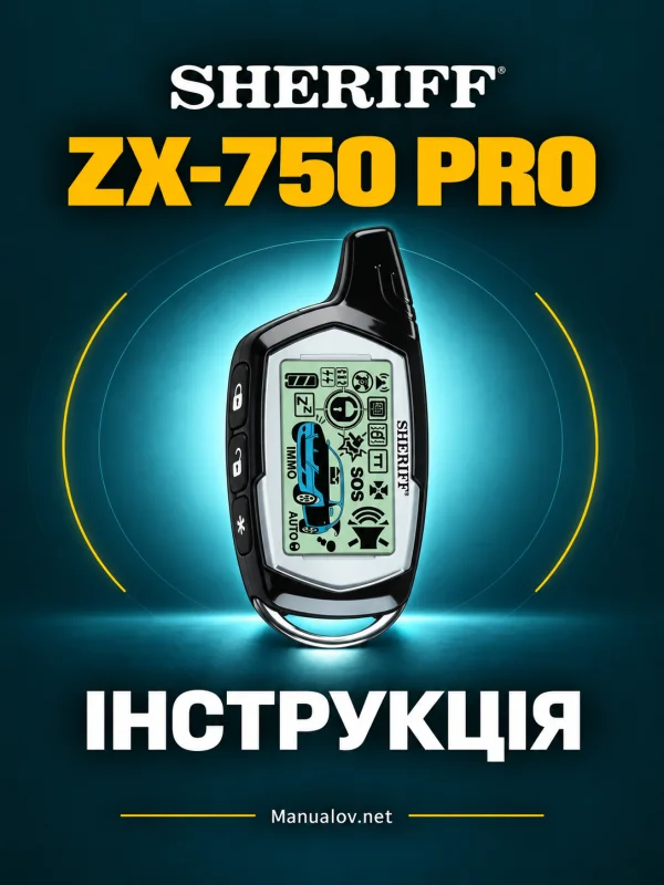 Sheriff ZX-750 PRO. Інструкція з використання та встановлення українською