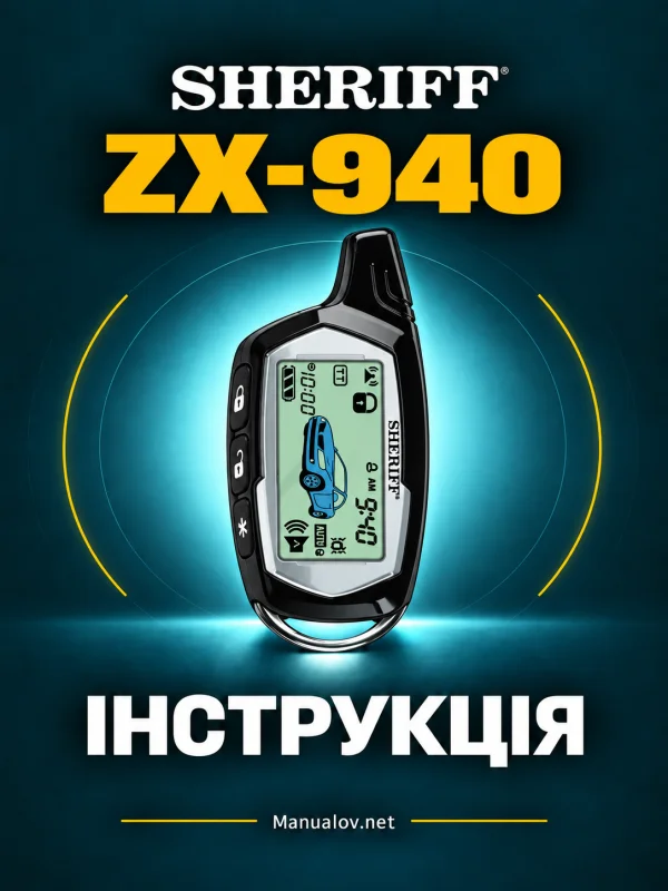 Sheriff ZX-940. Інструкція з використання та встановлення українською
