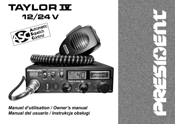 President Taylor IV — instrukcja po polsku