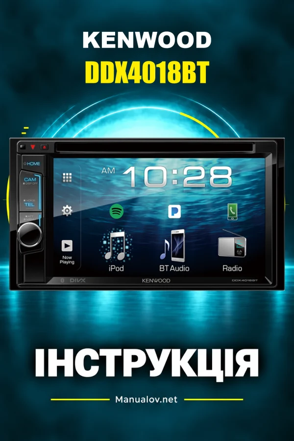 Kenwood DDX4018BT — instrukcja po angielsku