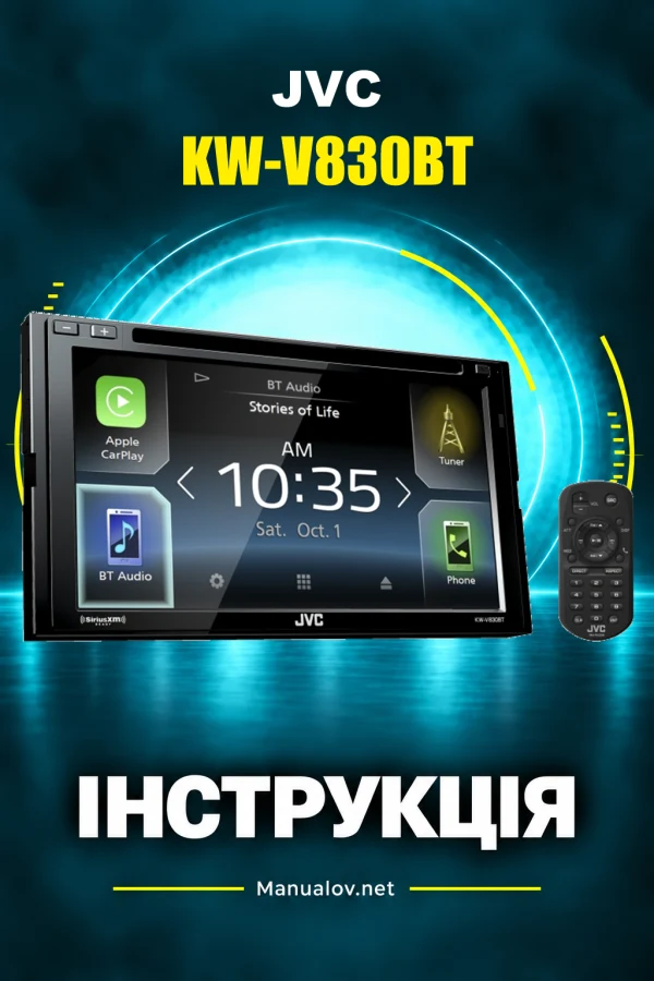 JVC KW-V830BT — інструкція англійською