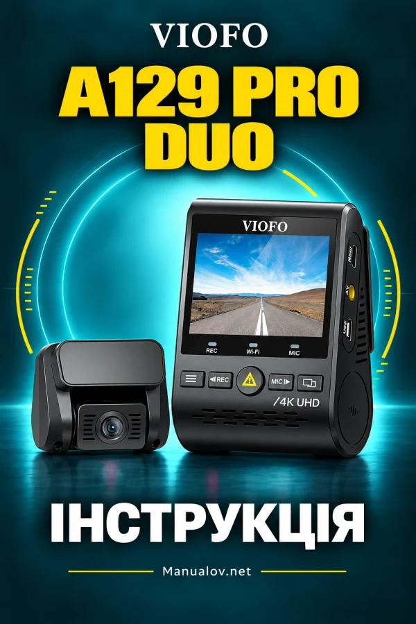 VIOFO A129 Pro Duo — instrukcja po angielsku