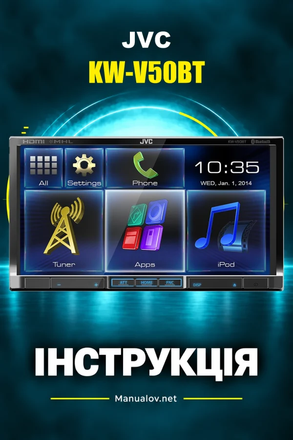 JVC KW-V50BT — інструкція англійською