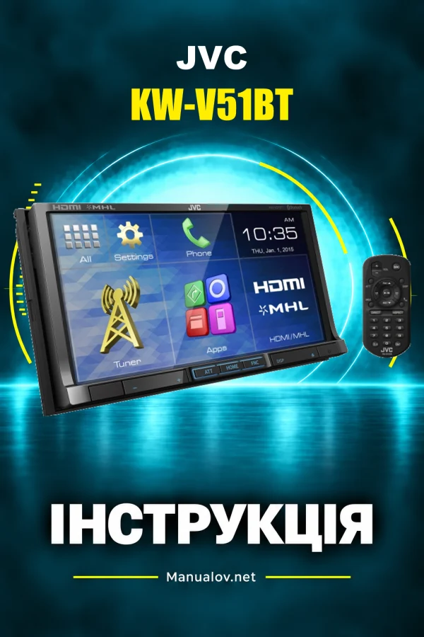 JVC KW-V51BT — інструкція англійською