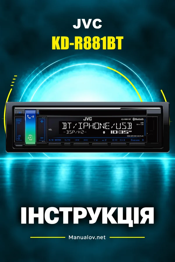 JVC KD-R881BT — instrukcja po angielsku