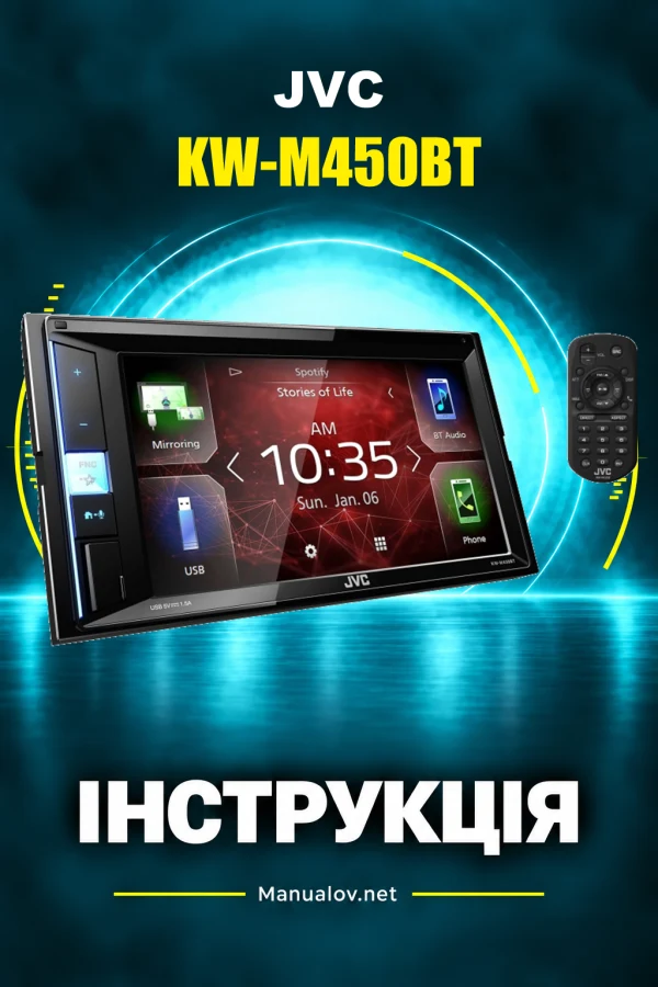 JVC KW-M450BT — інструкція англійською (Азія та Океанія)