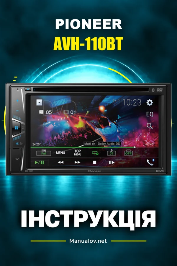 Pioneer AVH-110BT — instrukcja po angielsku (USA i Kanada)