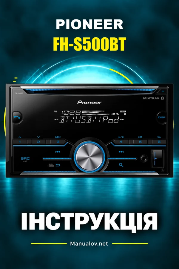 Pioneer FH-S500BT — instrukcja po angielsku (USA i Kanada)