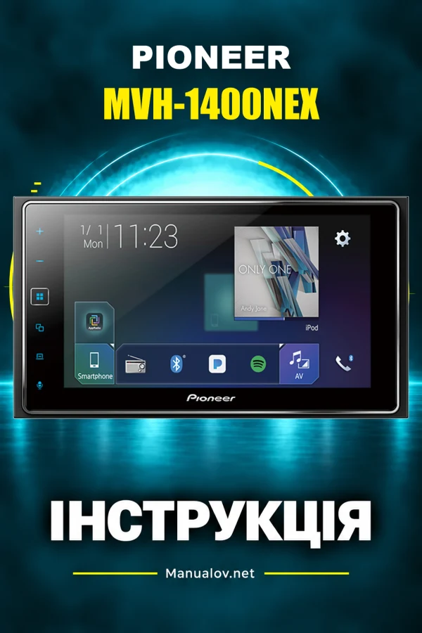 Pioneer MVH-1400NEX — instrukcja po angielsku (USA i Kanada)