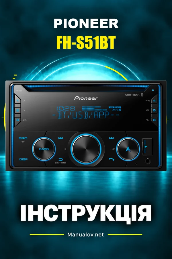 Pioneer FH-S51BT — instrukcja po angielsku (USA i Kanada)