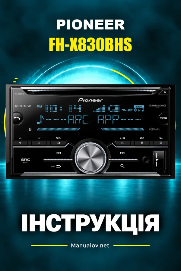 Pioneer FH-X830BHS — instrukcja po angielsku (USA i Kanada)