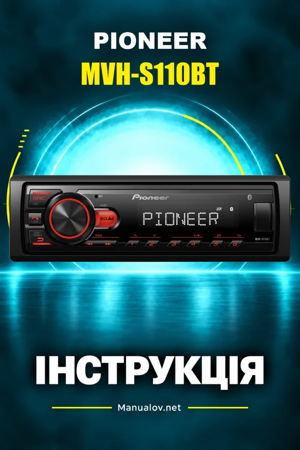 Pioneer MVH-S110BT — instrukcja po angielsku (USA i Kanada)