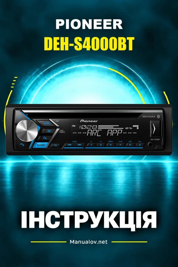 Pioneer DEH-S4000BT — instrukcja po angielsku (USA i Kanada)