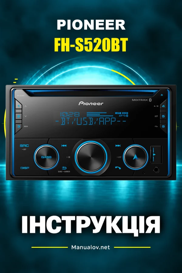 Pioneer FH-S520BT — instrukcja po angielsku (USA i Kanada)