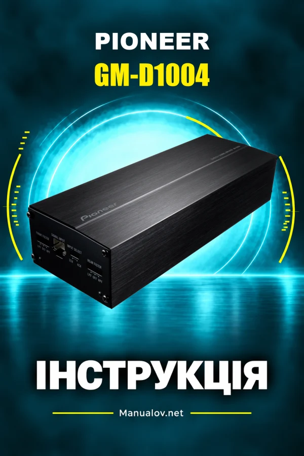 Pioneer GM-D1004 — instrukcja po angielsku