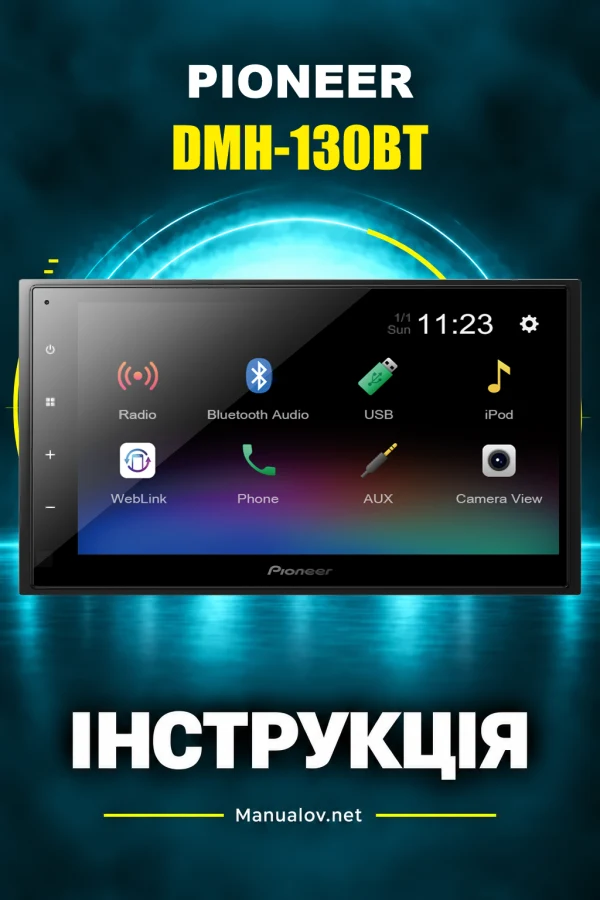 Pioneer DMH-130BT — instrukcja po angielsku