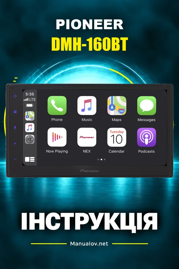 Pioneer DMH-160BT — instrukcja po angielsku