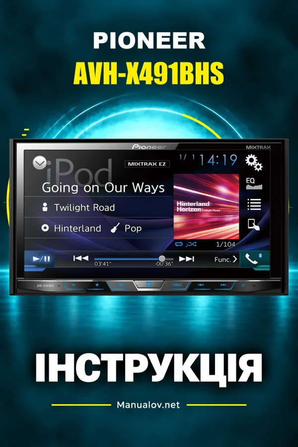 Pioneer AVH-X491BHS — instrukcja po angielsku