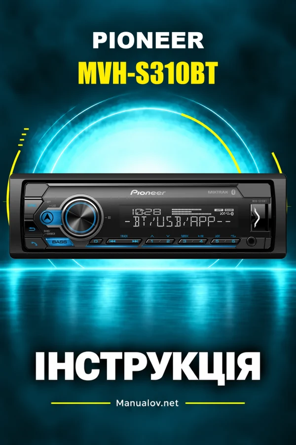 Pioneer MVH-S310BT — instrukcja po angielsku