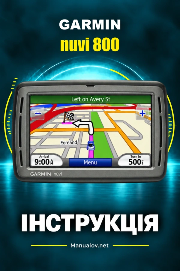 Garmin nuvi 800 — instrukcja po angielsku