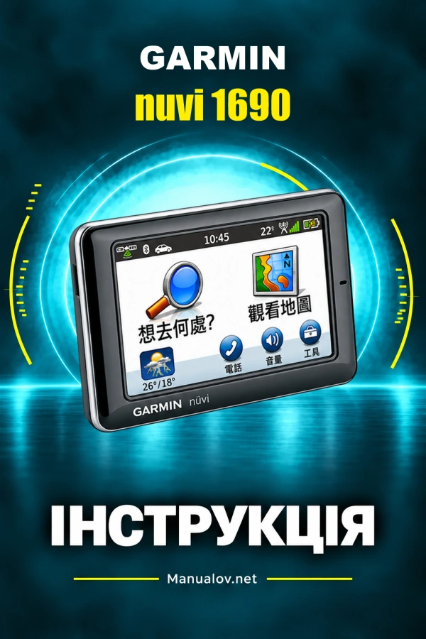 Garmin nuvi 1690 — instrukcja po angielsku