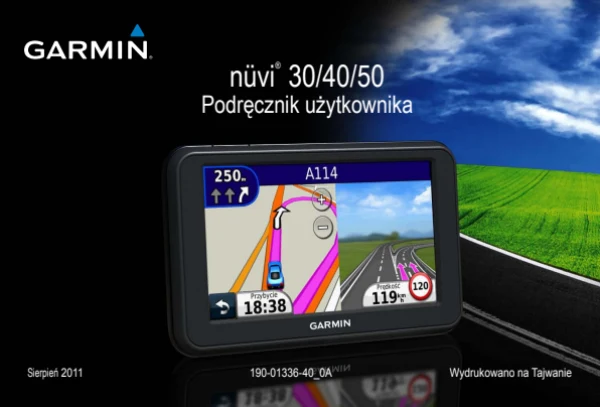 Garmin nuvi 30 / 40 / 50 — instrukcja po polsku