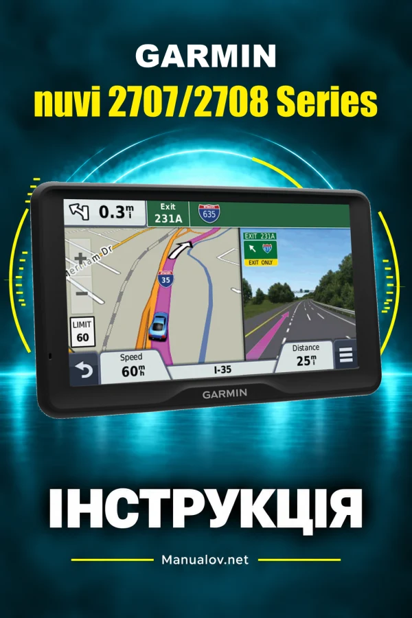Garmin nuvi 2707/2708 Series — instrukcja po angielsku