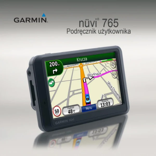 Garmin nuvi 765 — instrukcja po polsku