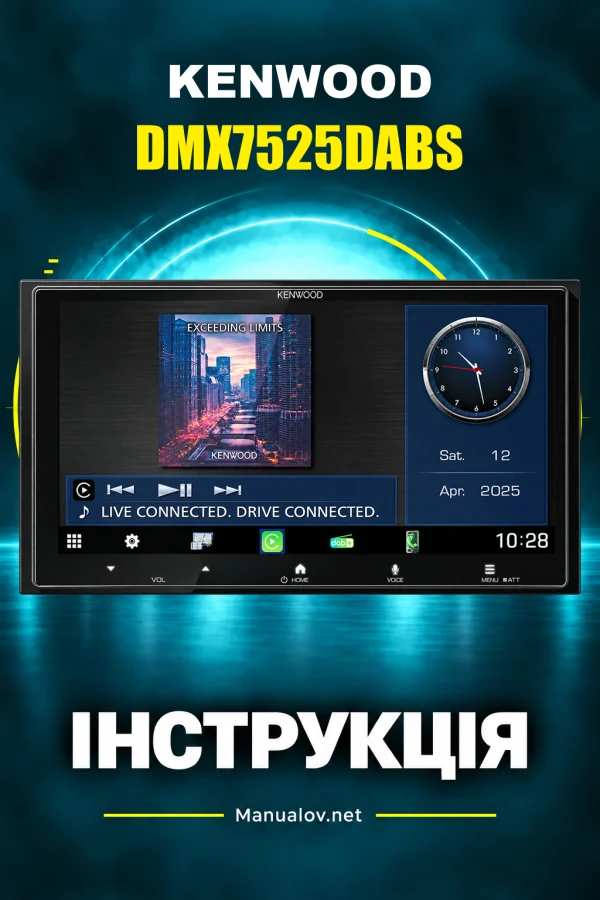 Kenwood DMX7525DABS — інструкція англійською