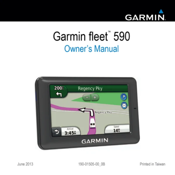 Garmin fleet 590 — інструкція англійською