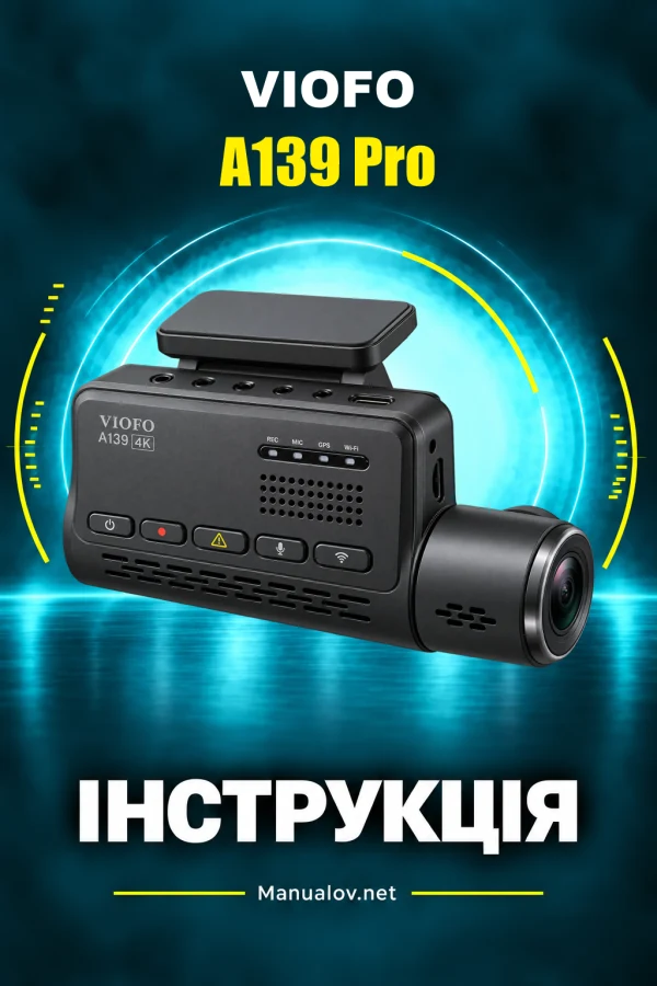 VIOFO A139 Pro — instrukcja po angielsku