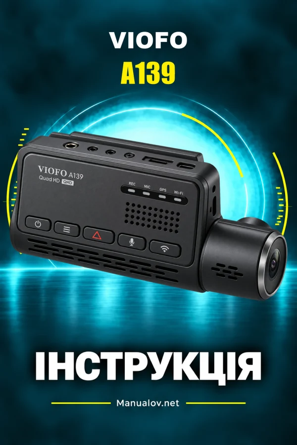 VIOFO A139 — instrukcja po angielsku