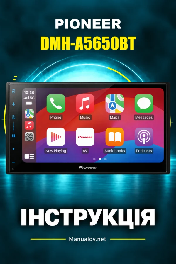 Pioneer DMH-A5650BT — instrukcja po angielsku