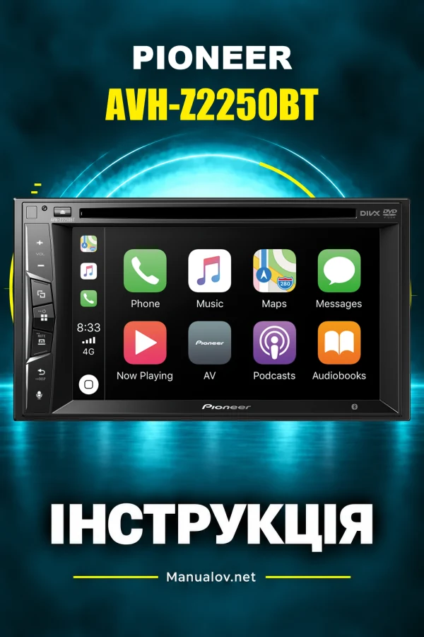 Pioneer AVH-Z2250BT — instrukcja po angielsku, po chińsku (pismo tradycyjne), po indonezyjsku, po tajsku