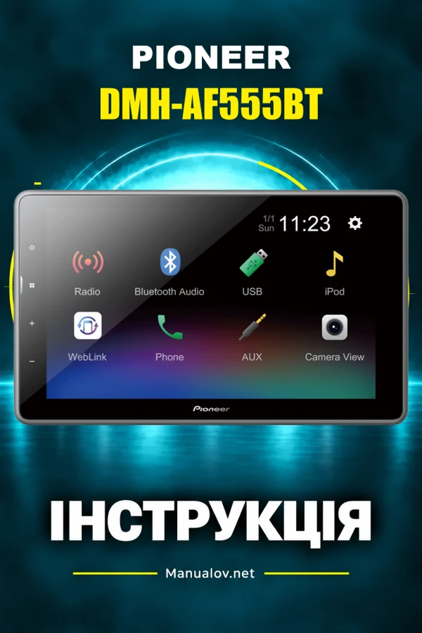 Pioneer DMH-AF555BT — instrukcja po angielsku