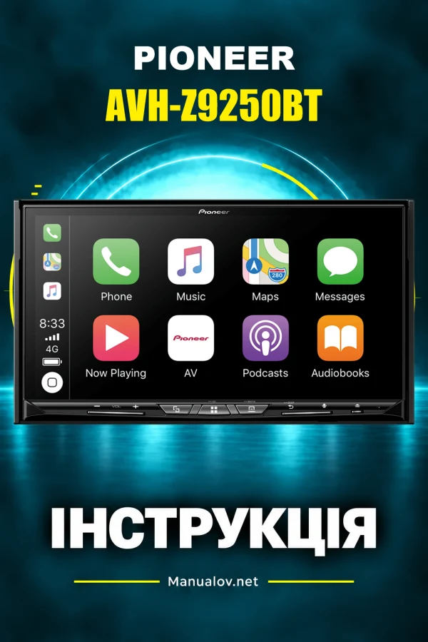 Pioneer AVH-Z9250BT — instrukcja po angielsku, po chińsku (pismo tradycyjne), po indonezyjsku, po tajsku