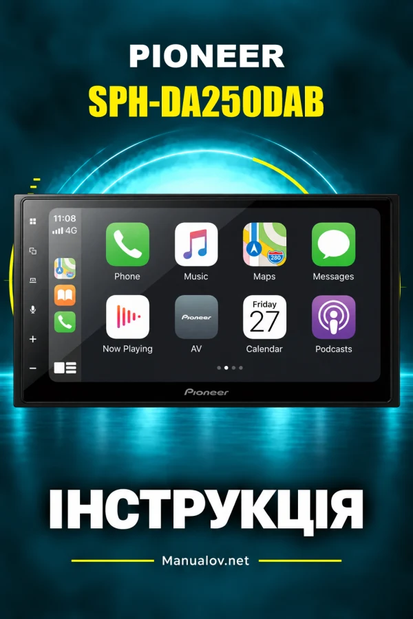 Pioneer SPH-DA250DAB — instrukcja po angielsku