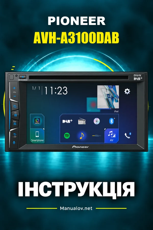 Pioneer AVH-A3100DAB — instrukcja po angielsku