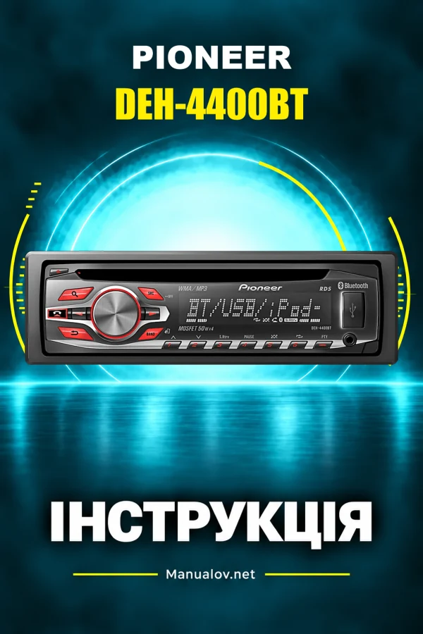 Pioneer DEH-4400BT — instrukcja po angielsku