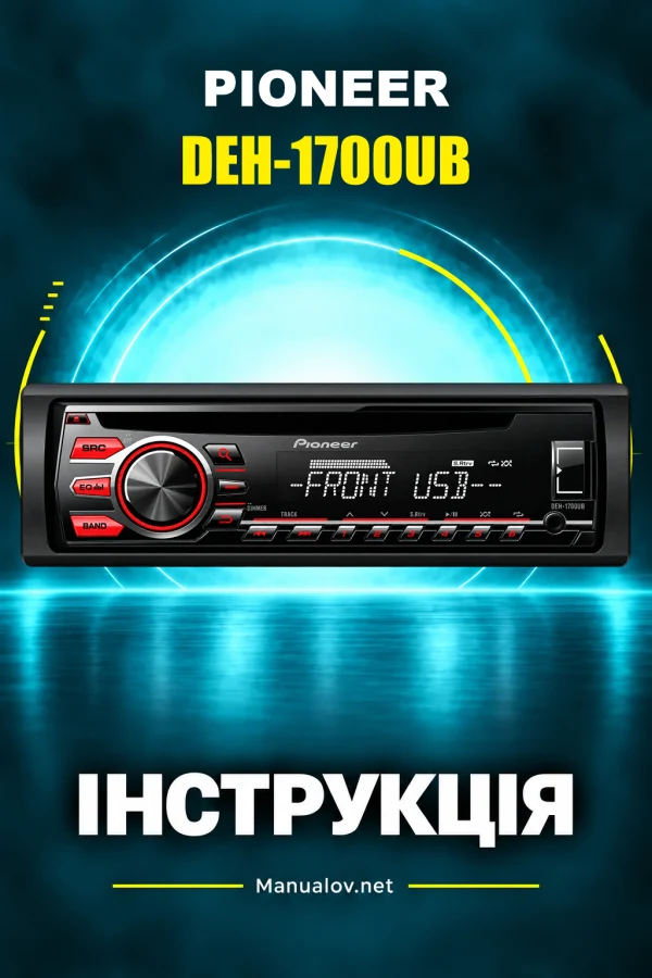 Pioneer DEH-1700UB — instrukcja po angielsku